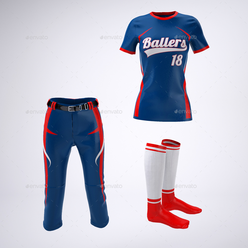 Women's Softball Jerseys and Uniform MockUp, Graphics GraphicRiver